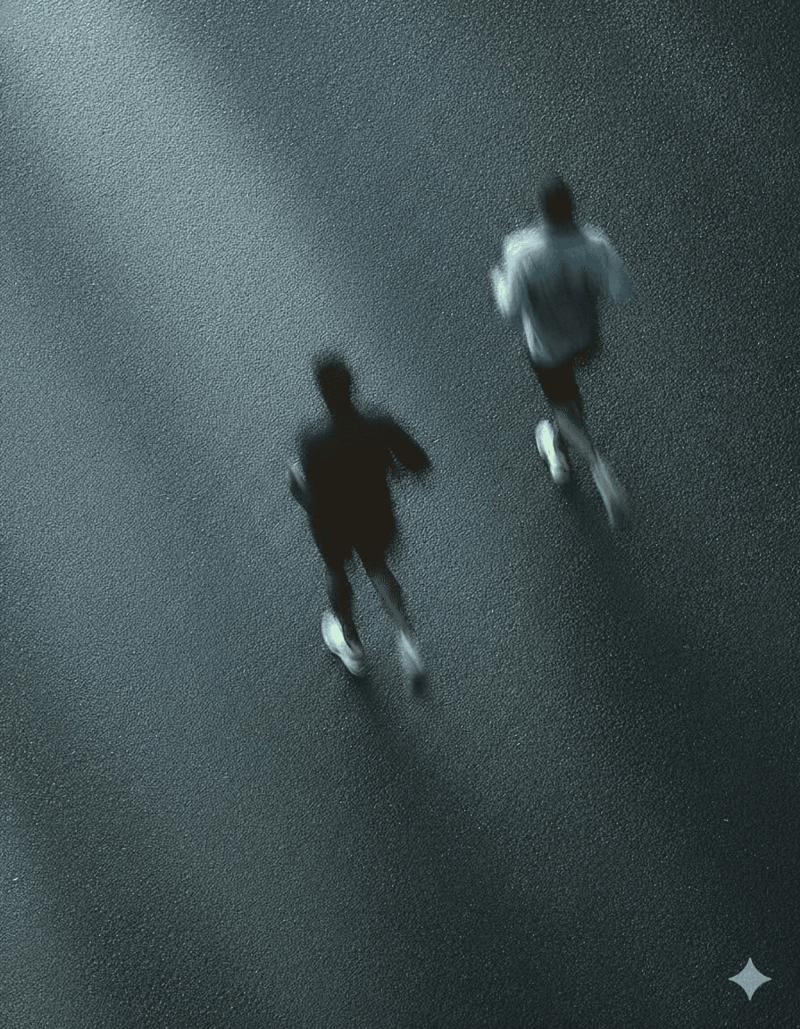 Runners at sunrise